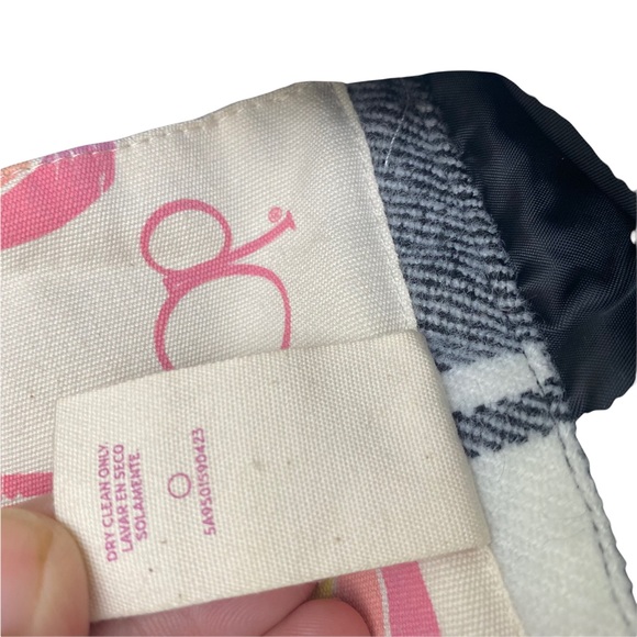 Op Womens Jrs XL Flannel Puffer Vest Zip & Button Up Black White Hooded - Picture 9 of 9